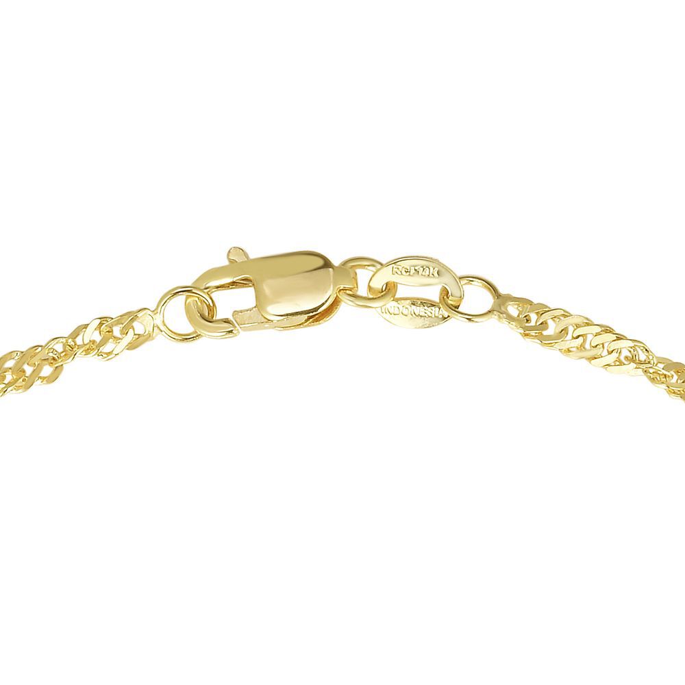 Itsy Bitsy 14K Gold Over Silver 9 Inch Cable Ankle Bracelet | CoolSprings  Galleria