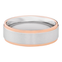 Men&rsquo;s Cobalt Wedding Band with 14K Rose Gold Accents, 7MM
