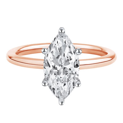 Lab Grown Diamond Marquise Engagement Ring Solitaire in 14K Gold (2 ct.)