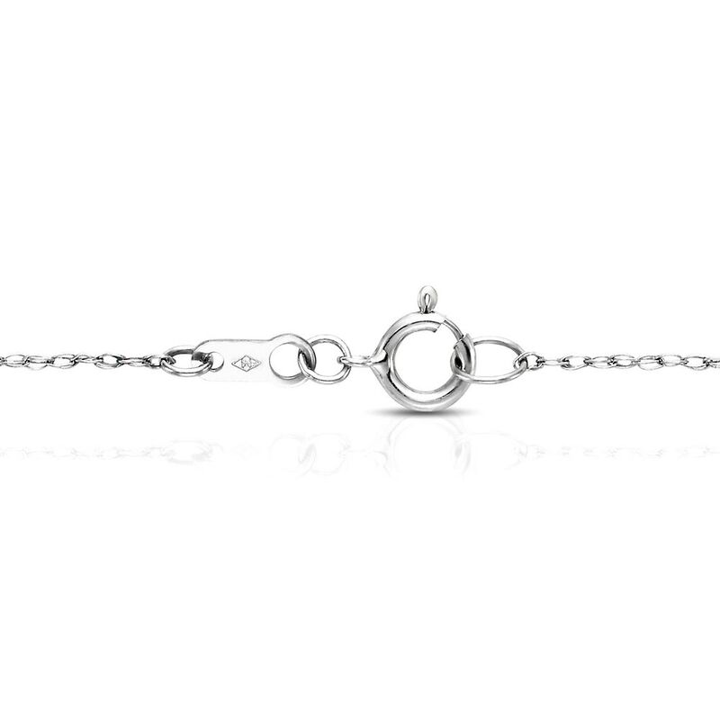 Freshwater Cultured Pearl Tincup Necklace in 14K White Gold