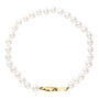 White Freshwater Cultured Pearl Bracelet in 14K Yellow Gold, 5.75&quot;