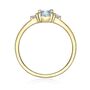 Aquamarine &amp; Diamond Ring in 10K Yellow Gold