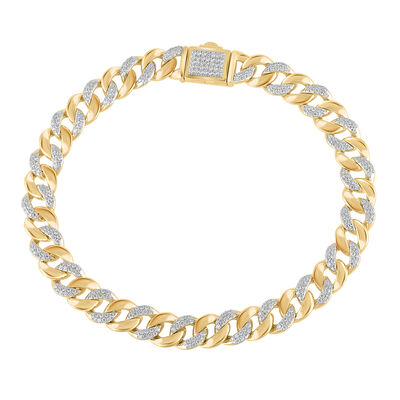 Men’s Lab Grown Diamond Cuban Bracelet in 10K Yellow Gold, 8.5” (2 ct. tw.)