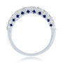Limited Edition Diamond &amp; Blue Sapphire Anniversary Band in 14K White Gold &#40;1 7/8 ct. tw.&#41;