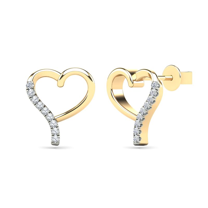 Diamond Accent Heart Earrings