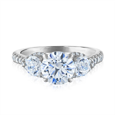1 1/7 ct. tw. Lab Grown Diamond Semi-Mount Engagement Ring in 14K White Gold (Setting Only)