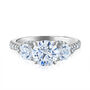 1 1/7 ct. tw. Lab Grown Diamond Semi-Mount Engagement Ring in 14K White Gold &#40;Setting Only&#41;