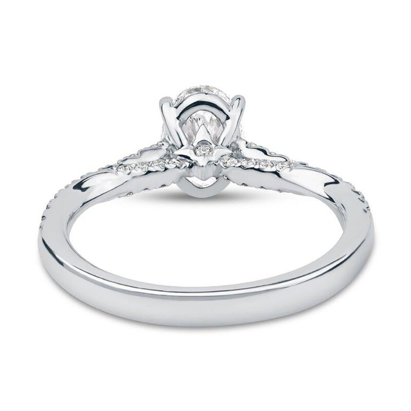 Honour Oval Lab Grown Diamond Engagement Ring in Platinum &#40;1 1/3 ct. tw.&#41;
