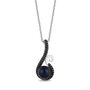 Ursula Black Diamond &amp; Pearl Pendant in Black Rhodium-Plated Sterling Silver &#40;1/10 ct. tw.&#41;