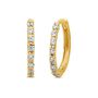 1/4 ct. tw. Diamond Hoop Earrings in 14K Yellow Gold