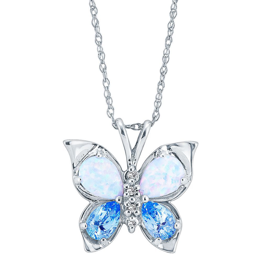 White Gold 3.4 Ct Swiss Blue Topaz Butterfly Necklace – DBE Jewels, LLC |  Official Site | Luxury you can experience.