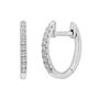 Diamond Huggie Hoop Earrings in 14K White Gold &#40;1/10 ct. tw.&#41;