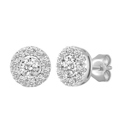 1 ct. tw. Diamond Stud Earrings in 10K White Gold