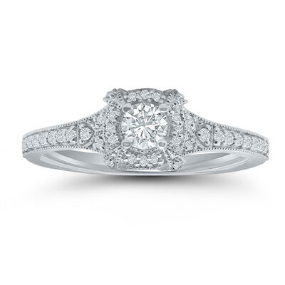3/8 ct. tw. Diamond Engagement Ring in 14K White Gold