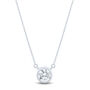 Lab Grown Diamond Bezel-Set Solitaire Pendant in 14K White Gold &#40;1 ct. tw.&#41;