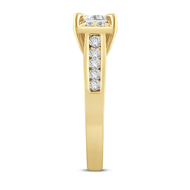 Diamond Princess-Cut Engagement Ring in 14K Yellow Gold &#40;7/8 ct. tw.&#41;