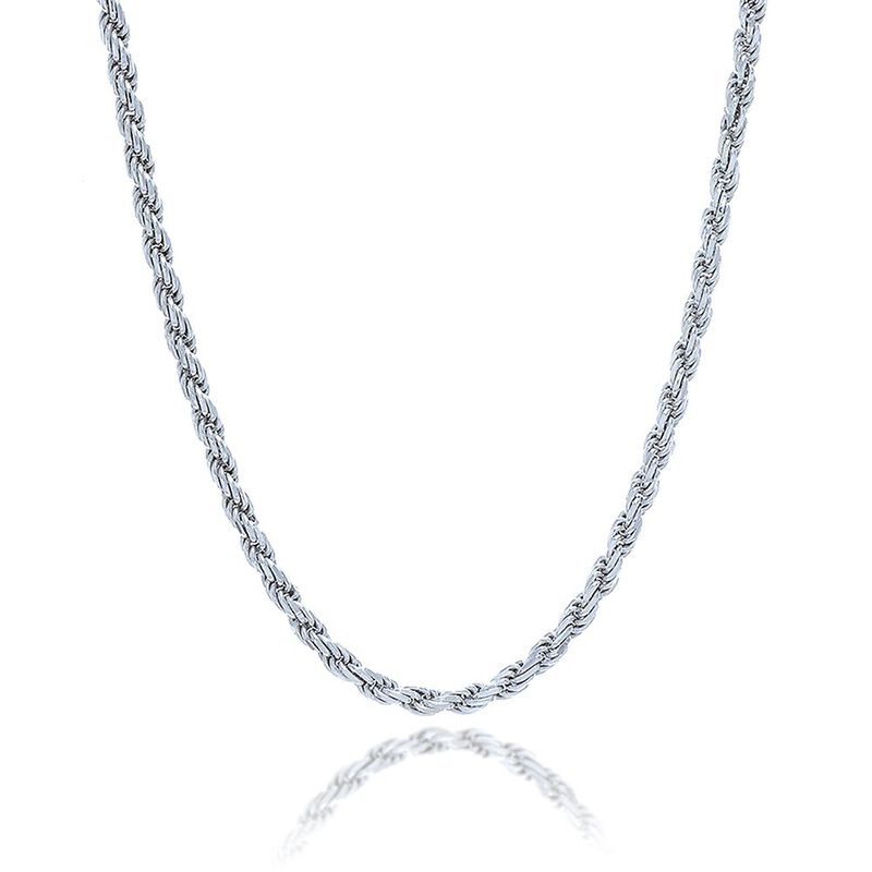 Rope Chain in Sterling Silver, 20&quot;