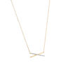 Diamond &#39;X&#39; Necklace in 14K Yellow Gold &#40;1/10 ct. tw.&#41;