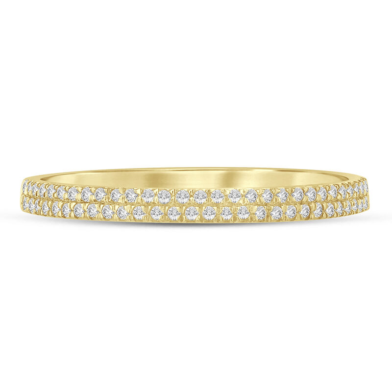 Diamond Double Row Stack Band in 10K Gold &#40;1/8 ct. tw.&#41;
