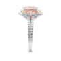 Demi Morganite &amp; Diamond Engagement Ring with Two-Tone Halo in 14K White &amp; Rose Gold &#40;5/8 ct. tw.&#41;