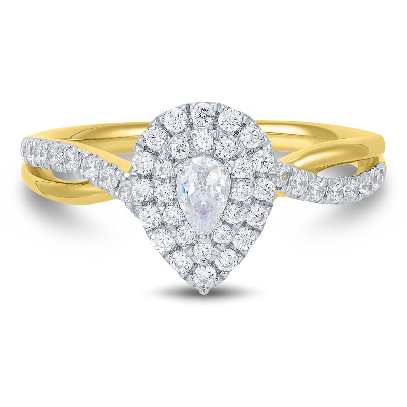 Pear-Shaped Diamond Engagement Ring &#40;1/2 ct. tw.&#41;