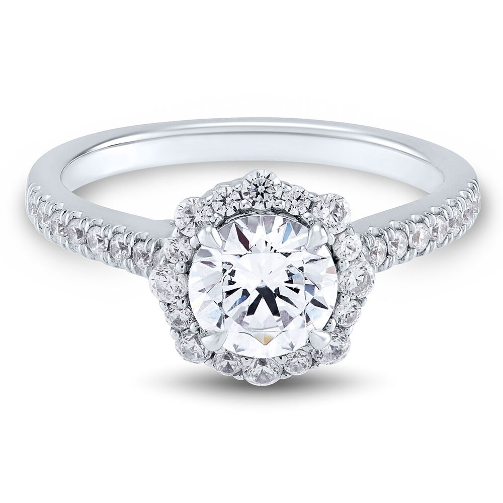 Halo Diamond Engagement ring 1 ct | Zmay Jewelry