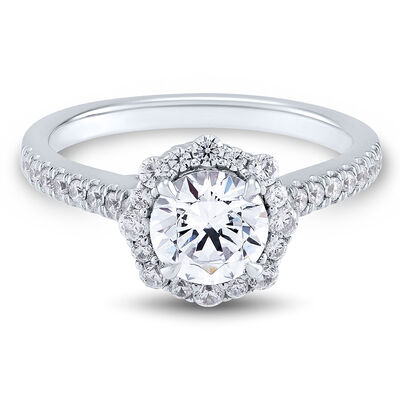 Lab Grown Diamond Limited Edition Round Halo Engagement Ring in 14K White Gold (1 7/8 ct. tw.)