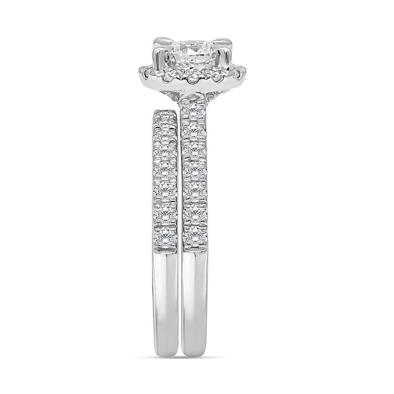 Round Diamond Halo Bridal Set in 14K White Gold &#40;1 1/2 ct. tw.&#41;