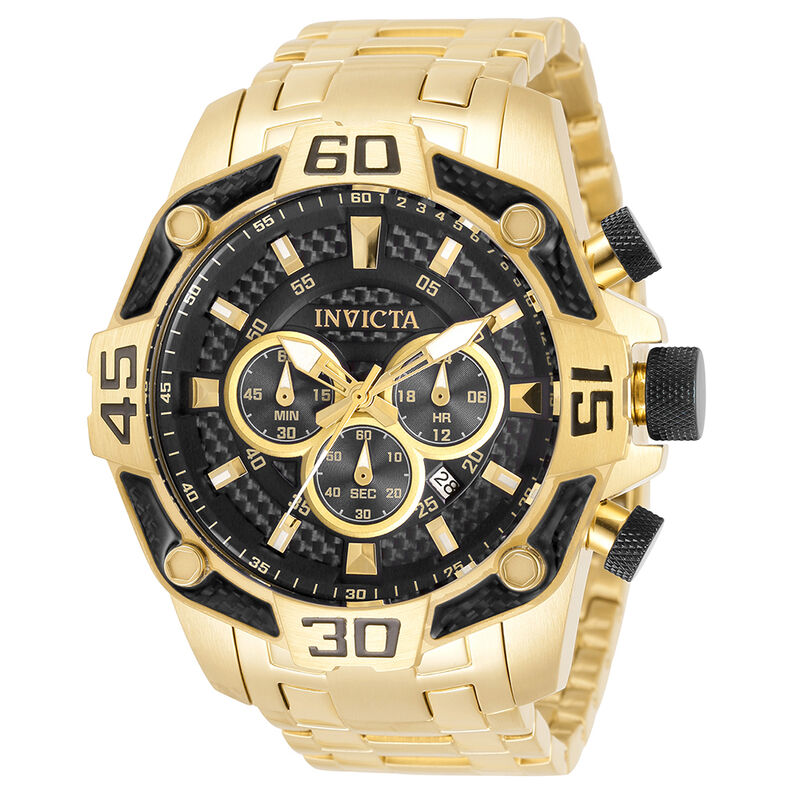 Men's Pro Diver Chronograph Watch in Gold-Tone