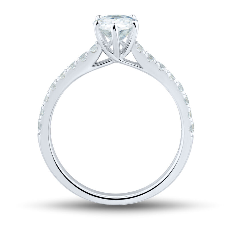 Lab Grown Diamond Pear-Shaped Engagement Ring in 14k white gold &#40;1 1/3 ct. tw.&#41;