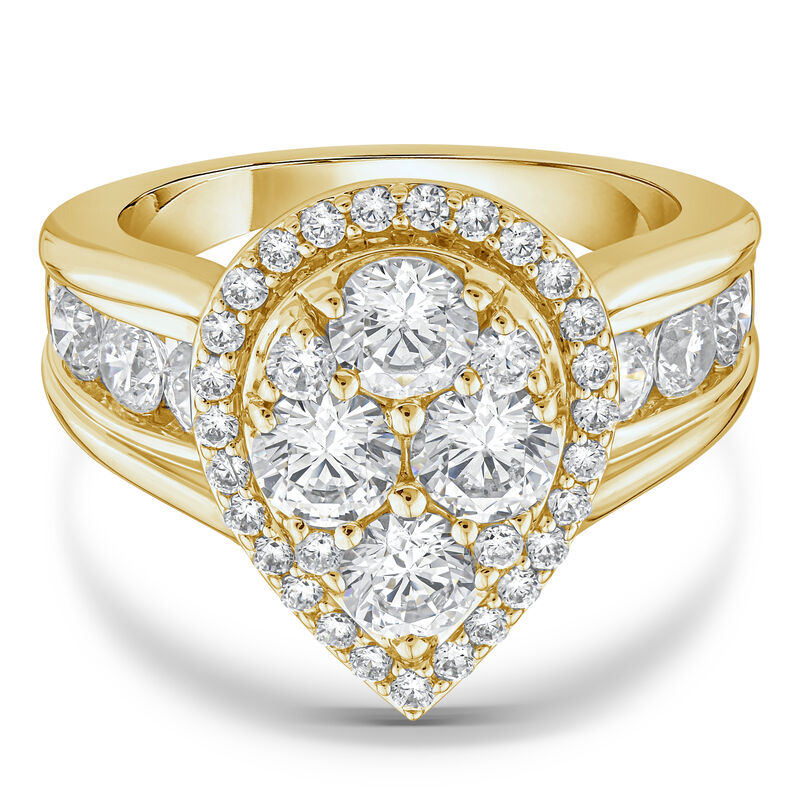 Lab Grown Diamond Composite PearShaped Engagement Ring
