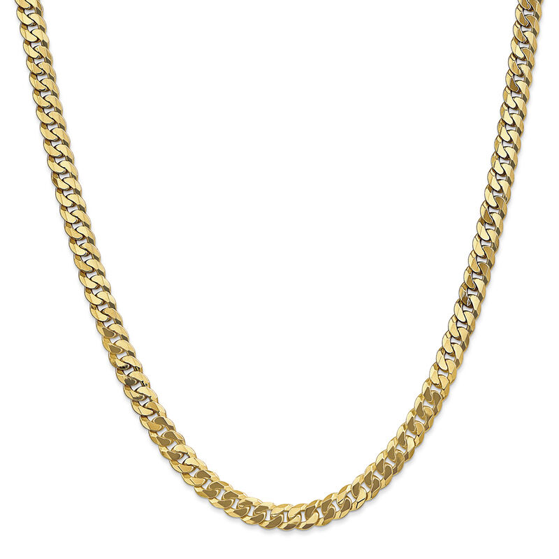 Beveled Curb Chain in 14K Yellow Gold, 24&quot;
