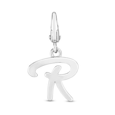 Letter R Charm in Sterling Silver