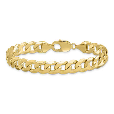 Men's Curb Bracelet in 14K Yellow Gold