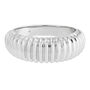 Polished Ribbed Ring in Sterling Silver