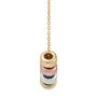 Tri-Tone Bead Necklace in 14K Yellow, White and Rose Gold