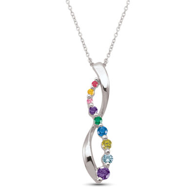 custom gemstone infinity pendant (1-9 stones)