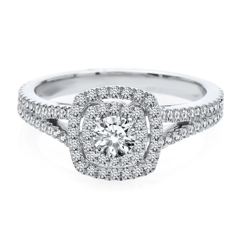 3/4 ct. tw. Diamond Engagement Ring in 14K White Gold