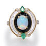  Diamond, Opal, Emerald, Mother of Pearl and Onyx Ring in 14K Yellow Gold &#40;1/3 ct. tw.&#41;