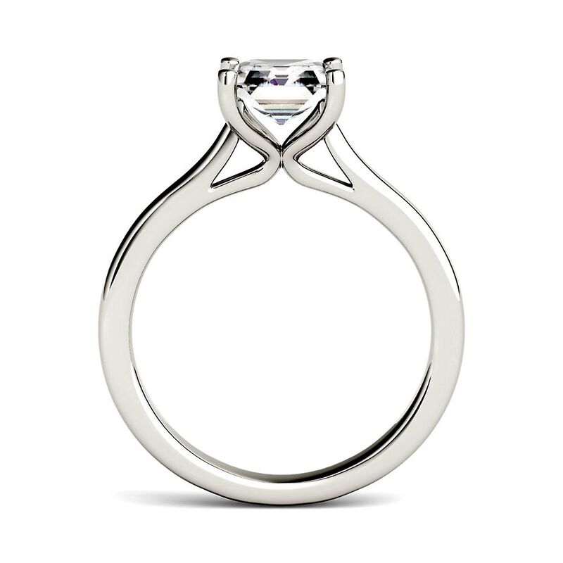 Asscher-Cut Moissanite Ring in 14K White Gold &#40;1 1/3 ct. tw.&#41;