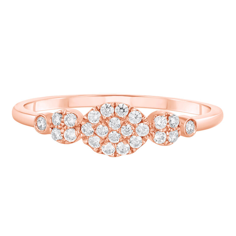 Diamond Ring in 10K Rose Gold &#40;1/5 ct. tw.&#41;
