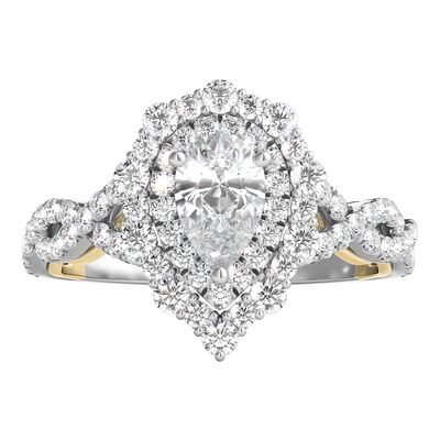 Doris Pear-Shaped Diamond Engagement Ring in 14K Gold (1 ct. tw.)