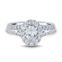 Lab Grown Diamond Oval Engagement Ring with Halo &#40;1 1/2 ct. tw.&#41;