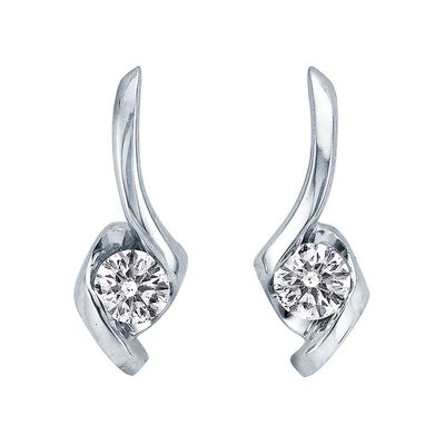 1/5 ct. tw. Diamond Drop Earrings in 14K White Gold