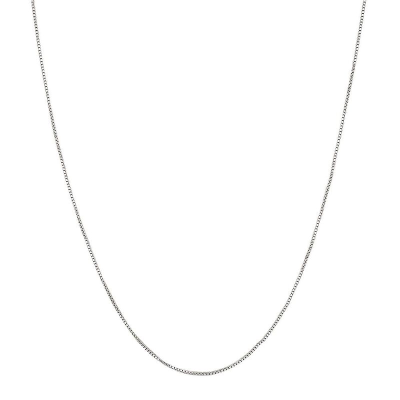 Box Chain in 14K White Gold, 18&quot;
