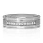 Men&rsquo;s Diamond Ring in Stainless Steel, 7mm &#40;1/7 ct. tw.&#41;