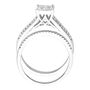 Princess-Cut Diamond Bridal Set with Cluster Diamonds in 10K White Gold &#40;1/2 ct. tw.&#41;