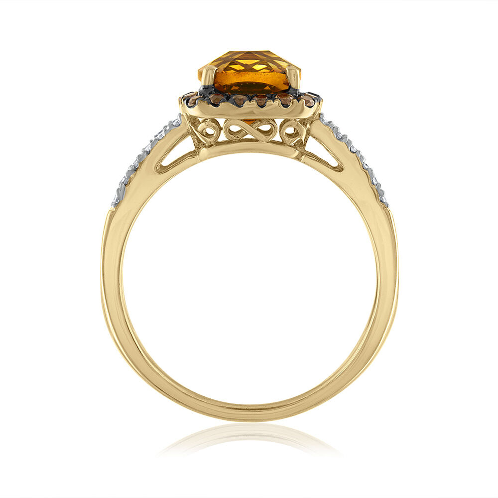 Pear Shaped Citrine Engagement Ring 1.70 Carat 14k White Gold Unique  Handmade Certified