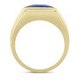 Lab Created Blue Sapphire and Diamond Ring in 10K Yellow Gold &#40;1/7 ct. tw.&#41;