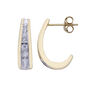 Diamond J-Hoop Earrings in 10K Yellow Gold &#40;1/5 ct. tw.&#41;